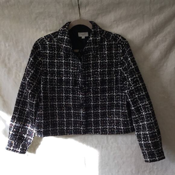 LOFT Jackets & Blazers - Loft Multi-Color Lurex Tweed Cropped Jacket